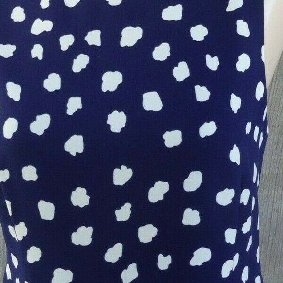 NWT Julie Brown NYC Navy Dottie Lori Dress 8 $190 Washable Polka Dots - Picture 2 of 5